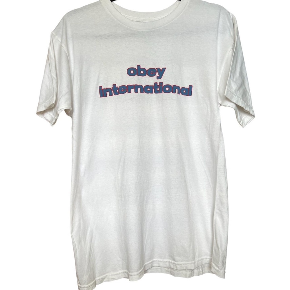 Obey white logo t-shirt
